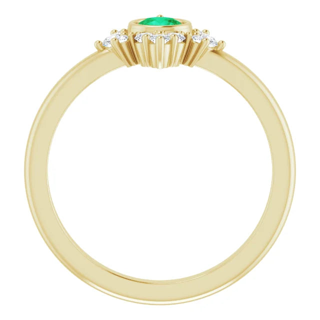 Shimmer Ring in Emerald