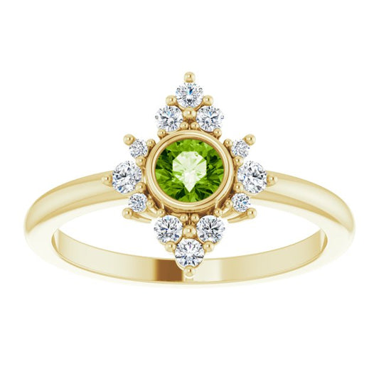 Shimmer Ring in Peridot