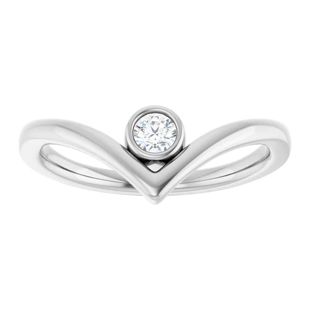 Chevron Bezel Ring