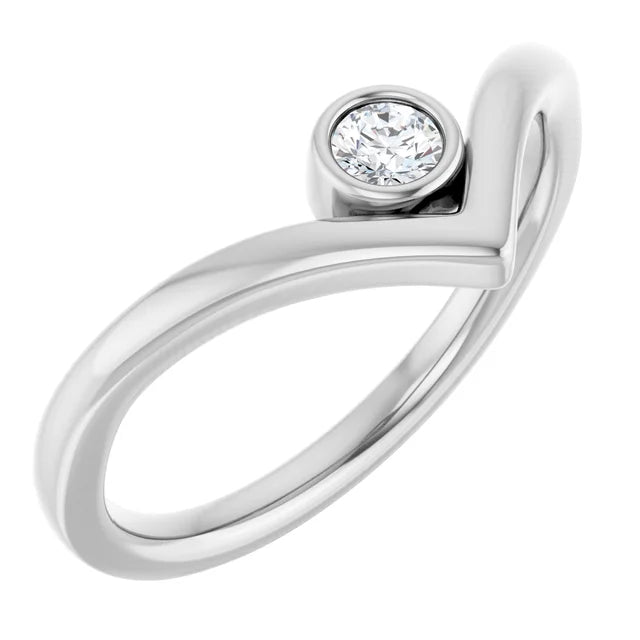 Chevron Bezel Ring